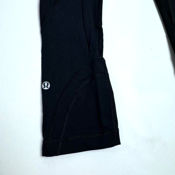 Lululemon Run Inspire Crop II Black Highlight Colorblock Size 2 Running Leggings - Picture 7 of 10